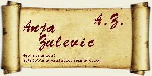 Anja Zulević vizit kartica